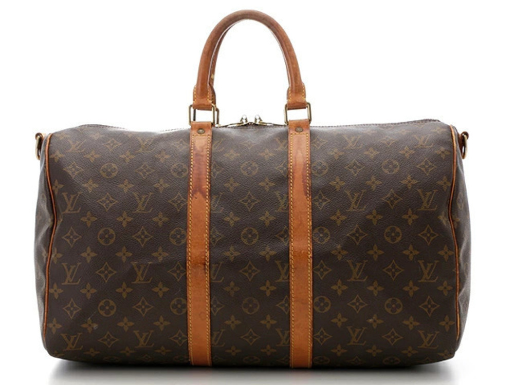 LOUIS VUITTON Monogram Keepall Bandouliere Boston Bag Shoulder